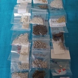 24 Packets of Small Mixed Metal Spacer Beads